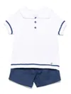 Paz Rodriguez Stripe-detailed Shorts Set In Blue