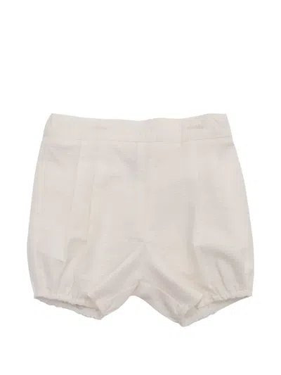 Paz Rodriguez Babies' Striped Elasticated Shorts In Neutral
