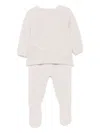 Paz Rodriguez Texture- Knitted Trousers Set In White