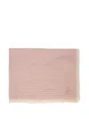 Paz Rodriguez Textured Lace-trimmed Blanket In Pink