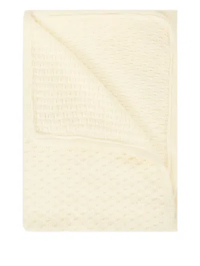 Paz Rodriguez Textured-waffle Blanket In Neutral