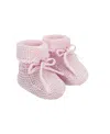 Paz Rodriguez Slip-on Knitted Pre-walkers In Chalk Pink