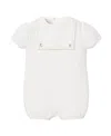 Paz Rodriguez Unisex Lino Short Romper - Baby In White