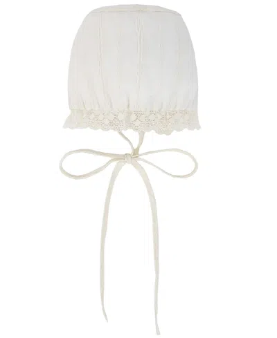 Paz Rodriguez Unisex Paz Oi 25-26 Bonnet - Baby In White