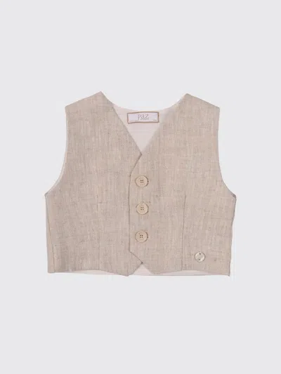 Paz Rodriguez Babies'  Vestcoat Kids Color Beige In Neutral