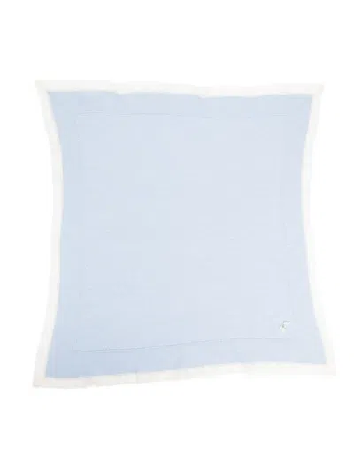Paz Rodriguez Wool Cable-knit Baby Blanket In Blue