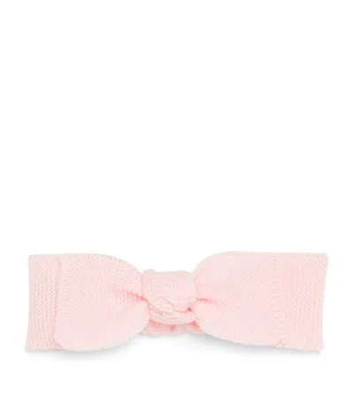 Paz Rodriguez Wool Knitted Headband In Pink