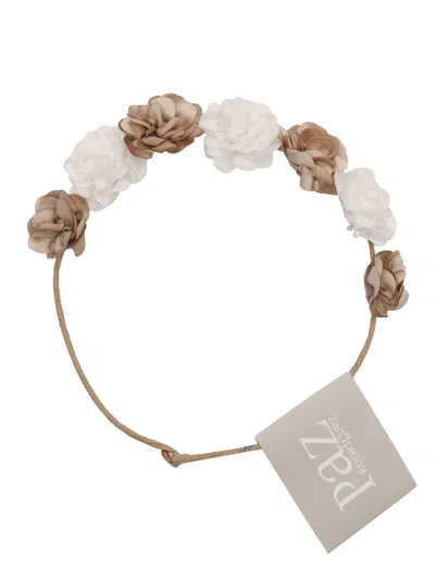 Paz Rodriguez Kids'  Woven Infant Girl Headband "ceremonia V25" In White