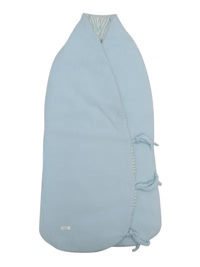 Paz Rodriguez Woven Newborn Baby Cocoon "peterpan" In Blue
