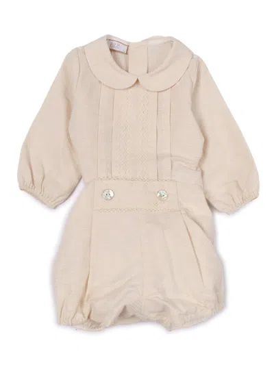 Paz Rodriguez Woven Newborn Blouse "alegria" In Neutral