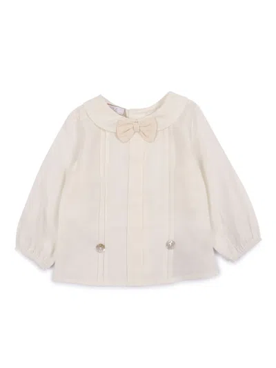 Paz Rodriguez Babies'  Woven Newborn Blouse "paz Oi 25-26" In Neutral