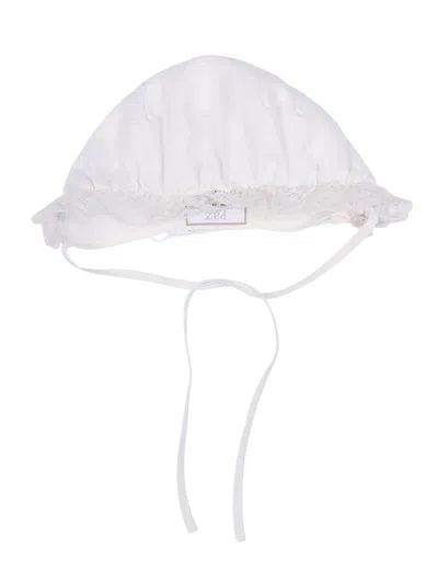 Paz Rodriguez Woven Newborn Bonnet "paz V26" In White