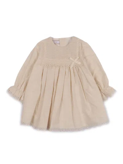 Paz Rodriguez Babies'  Woven Newborn Dress "alegria" In Brown