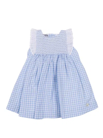 Paz Rodriguez Kids'  Woven Newborn Dress "anade" In Blue