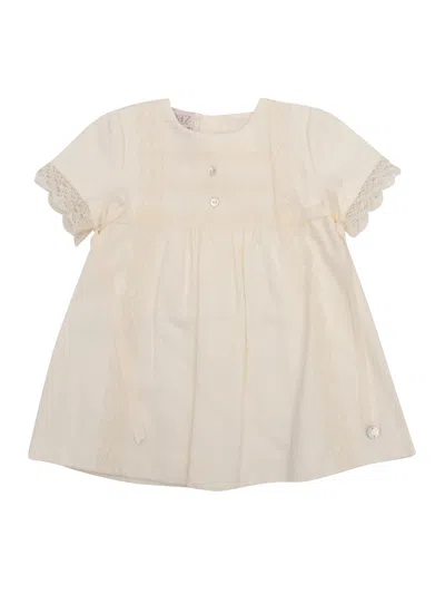 Paz Rodriguez Woven Newborn Dress "paz Oi 24-25" In White