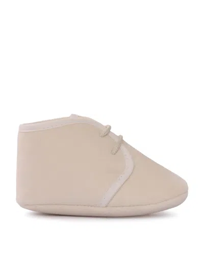 Paz Rodriguez Woven Newborn Shoes "erizos" In Neutral