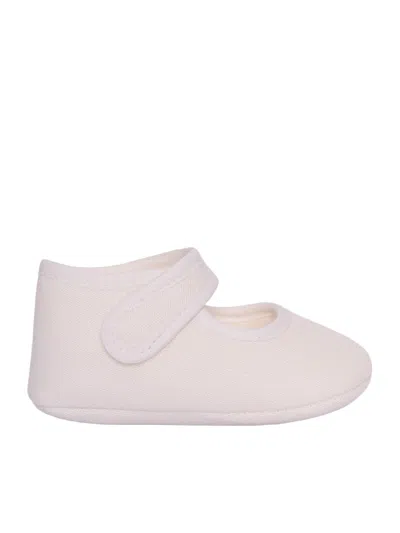 Paz Rodriguez Woven Newborn Shoes "esencial" In White
