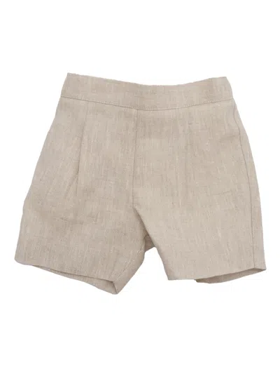 Paz Rodriguez Kids'  Woven Newborn Short "ceremonia V25" In Brown