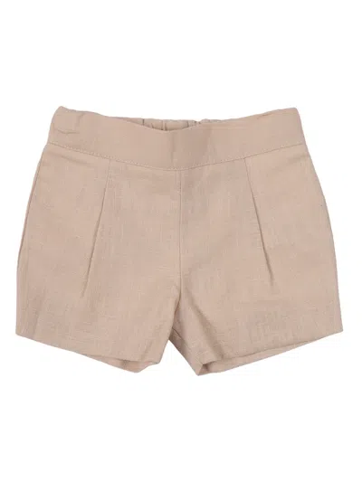Paz Rodriguez Woven Newborn Short "ceremonia V27" In Neutral