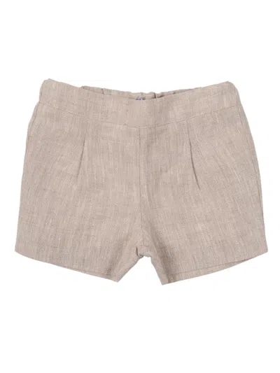 Paz Rodriguez Woven Newborn Short "ceremonia V27" In Sand