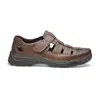 Pazstor Closed Toe Leather Sandals John 3216 In Bison Brown In Multi
