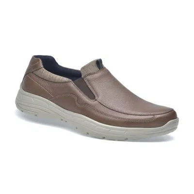 Pazstor Men's Mocassin Abdiel In Dark Brown In Beige