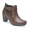 PAZSTOR WOMEN'S LAMBSKIN BOOTS BRITANY IN BARISTA BROWN