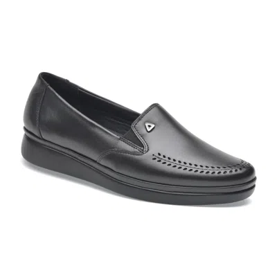 Pazstor Women's Lambskin Mocassins- Mireya In Black