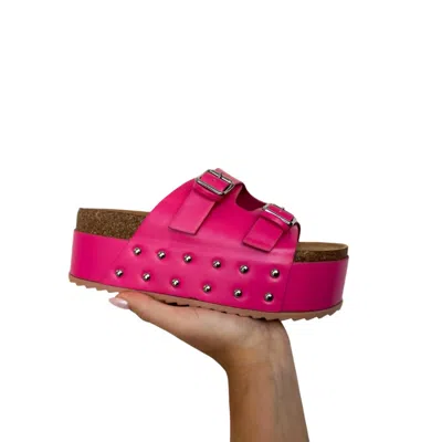 Pazzle Women's Elevate Platform Sandals In Pink/silver In Multi