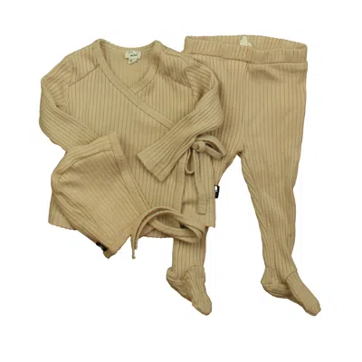 Pc Mini Kids' Unisex Beige Apparel Sets In Brown