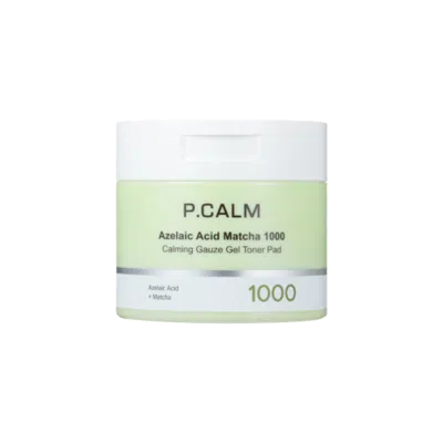 P.calm Azelaic Acid Matcha 1000 Calming Gauze Gel Toner Pads