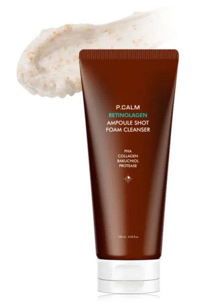 P.calm Retinolagen Ampoule Shot Foam Cleanser In Transparent