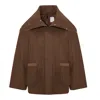 Pcfg Brown Oversized Puffer Coat - Women In Brown