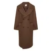 Pcfg Brown Wool Houndstooth Long Coat - Men In Brown
