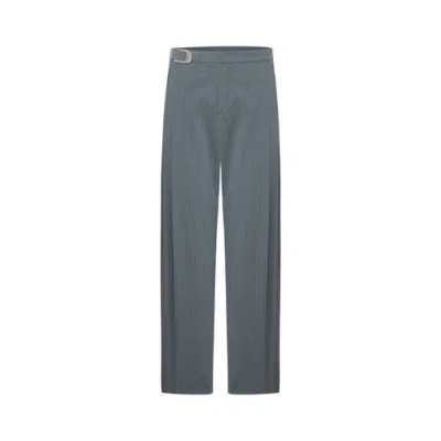 Pcfg Cotton Blend Striped Woven Pant With Belt In Gray