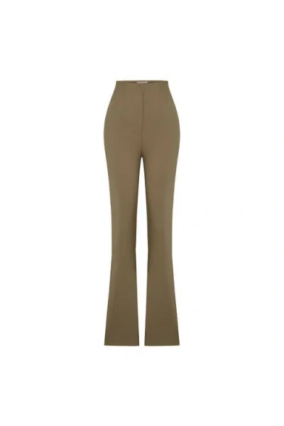 Pcfg Cotton Flared Skinny Pant In Brown
