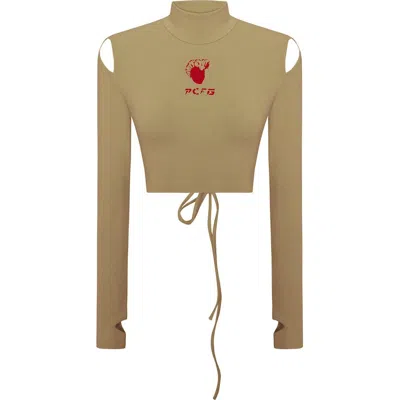 PCFG PCFG COTTON LONG SLEEVE CROP TOP