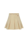 Pcfg Cotton Pleated Skirt In Neutral