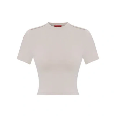 Pcfg Cotton Slim Fit Crop Tee In Purple