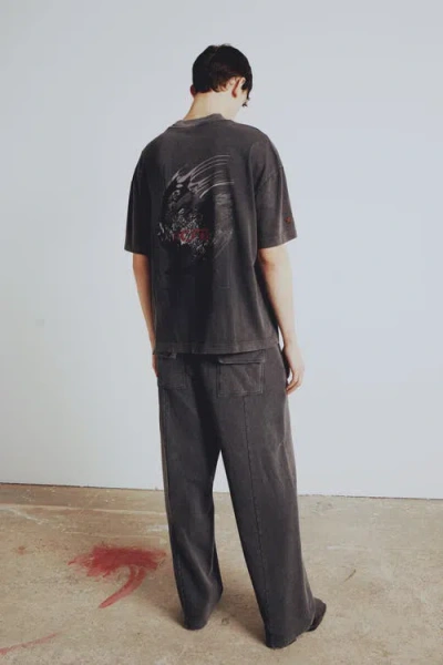 Pcfg Cotton Your *itch Acid Washed Tshirt In Black