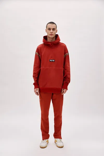 Pcfg Cotton Zip Up Hoodie In Orange