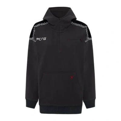 Pcfg Cotton Zipper Hoodie In Black