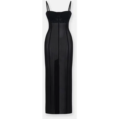 Pcfg Daydreamers Strappy Dress With Tulle Detail In Black