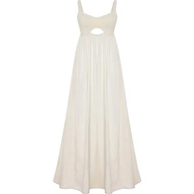 Pcfg Daydreamers Strappy Maxi Dress With Knit Top In White