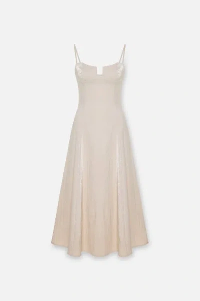 Pcfg Daydreamers Strappy Midi Dress In Neutral