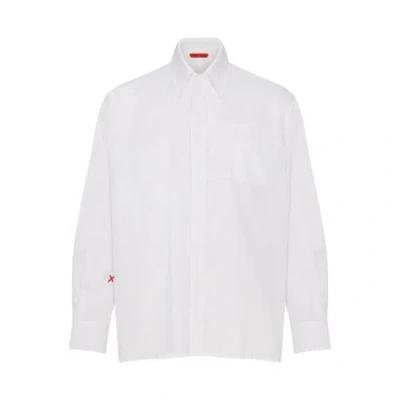 Pcfg Daydreamers White Striped Woven Shirt In Gray