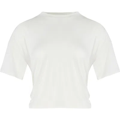 Pcfg Free Heaven Crop Draped Tshirt In White