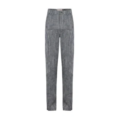 Pcfg Free Heaven Linen Suit Pant In Gray