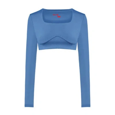 Pcfg Free Heaven Long Sleeve Crop Top In Brown