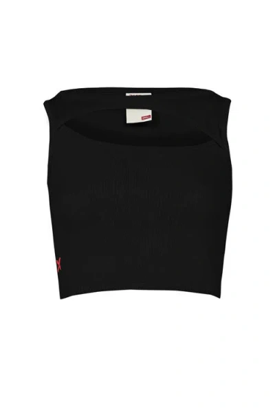 Pcfg Free Heaven Rib Crop Tank Top In Black